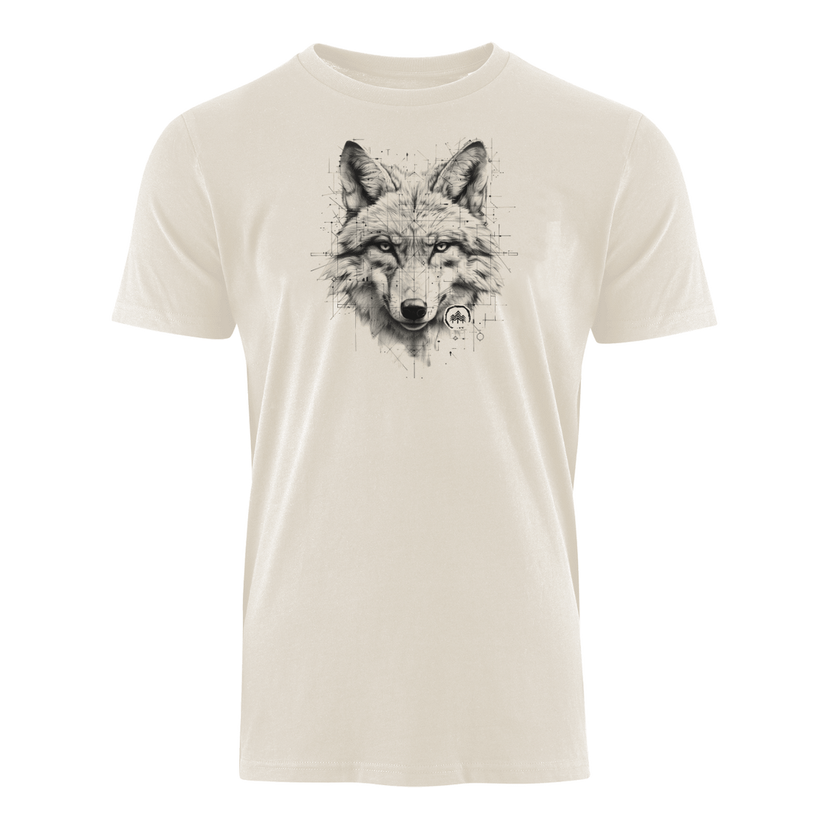 Wolf Skizze - Bio Herren Shirt