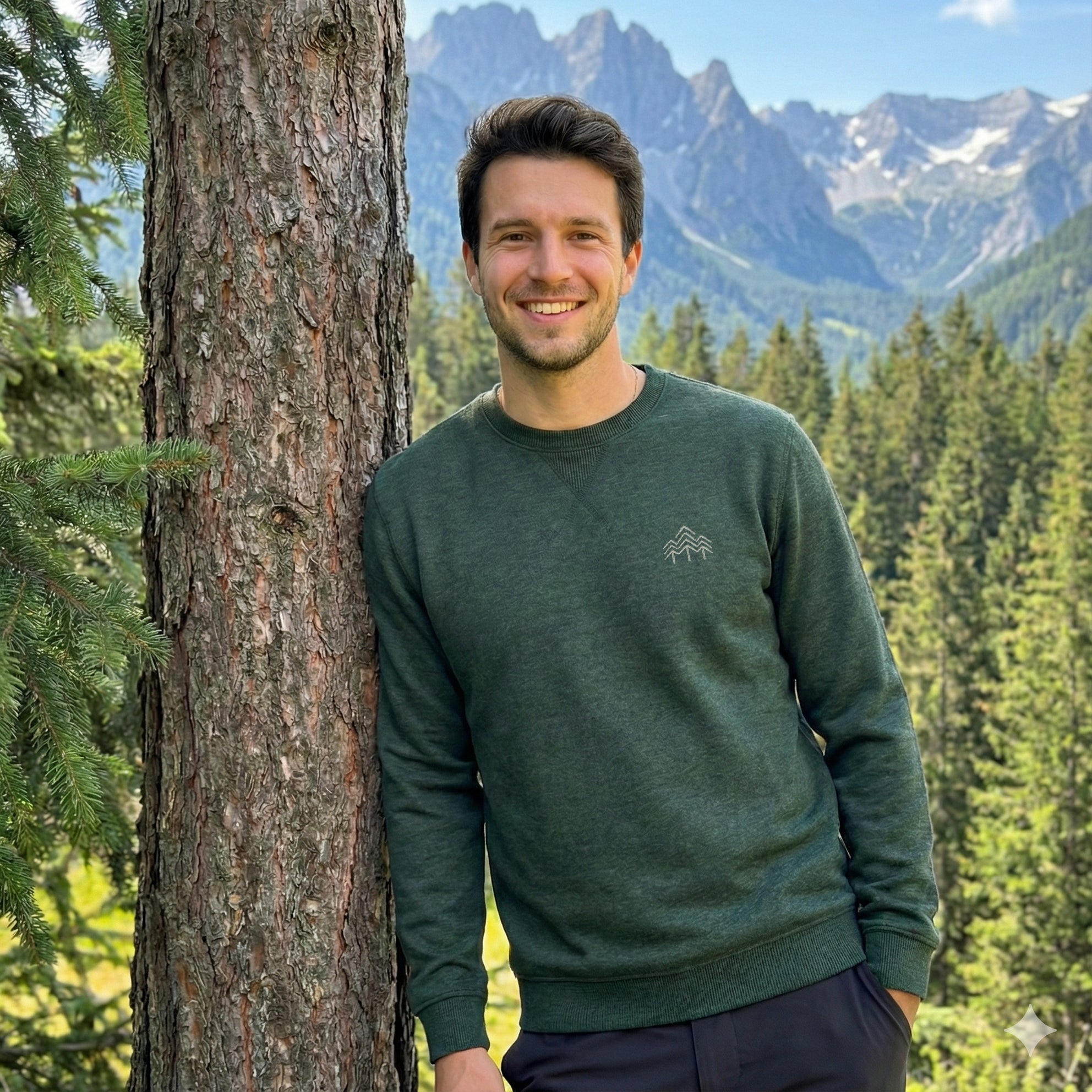 Holzbrüder® Unisex Sweatshirt meliert "Cedar"