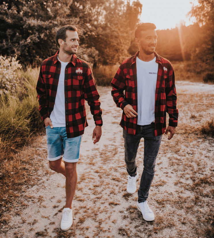 Holzbrüder® Unisex Flanellhemd - red/black