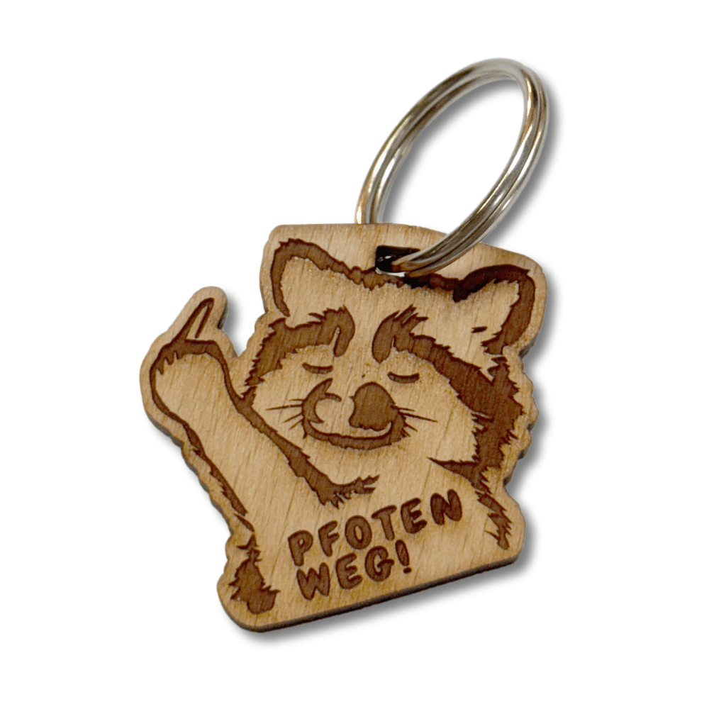 Frecher Waschbär Schlüsselanhänger