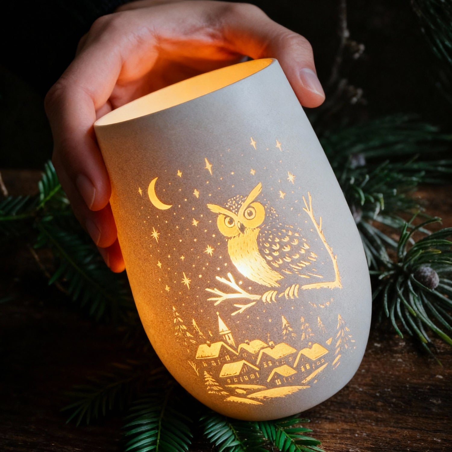 Windlicht Eule