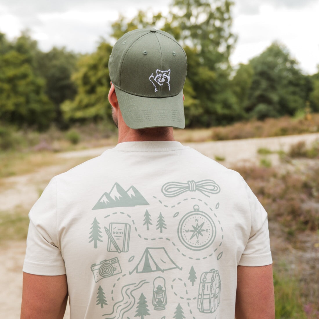 HB® Baseball Cap - Frecher Waschbär - green