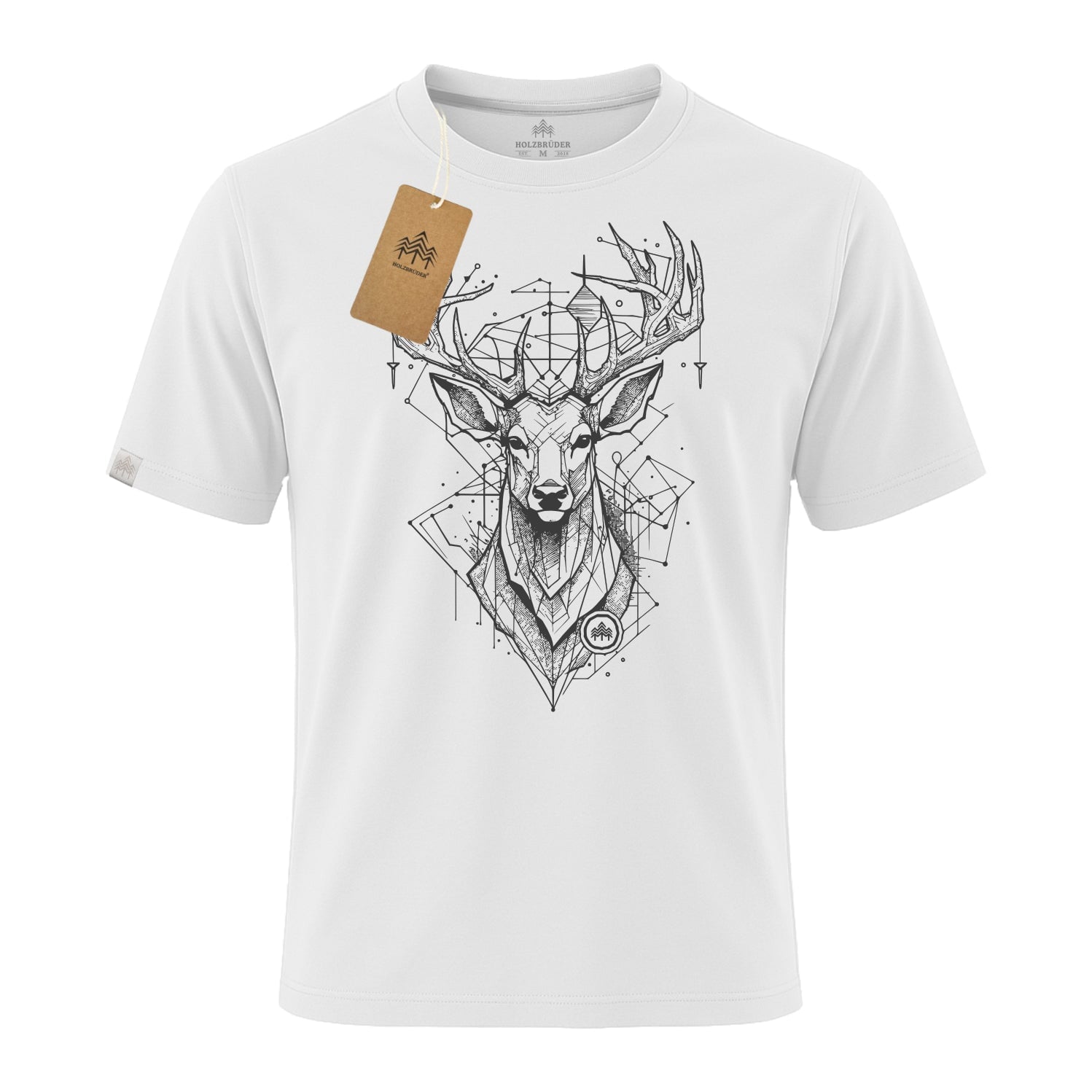 Holzbrüder® Originals - Hirsch Skizze Bio Herren Shirt