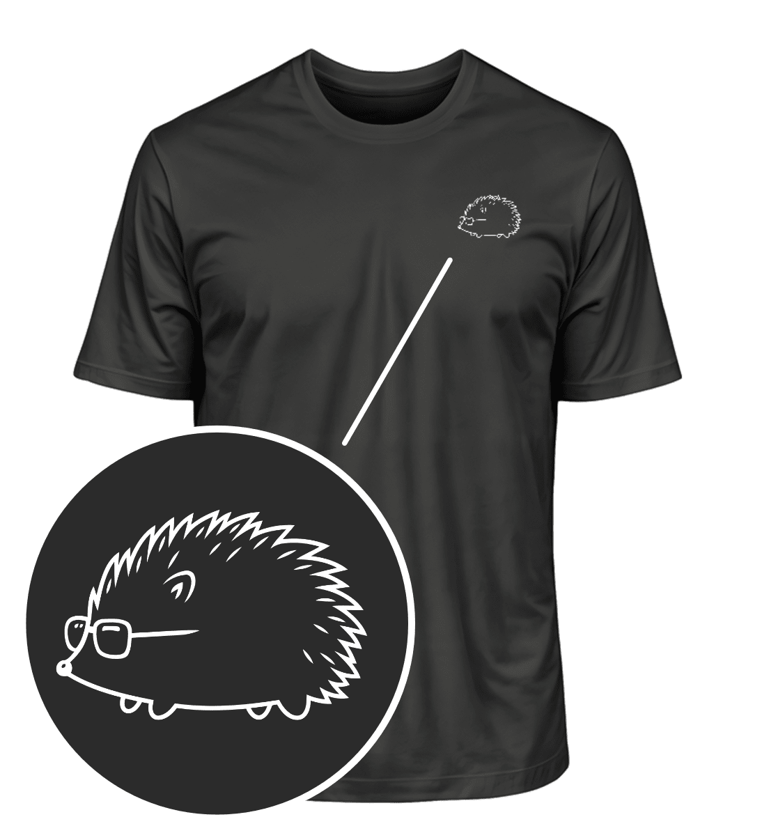 Cooler Igel - Bio Herren Shirt (Stick)