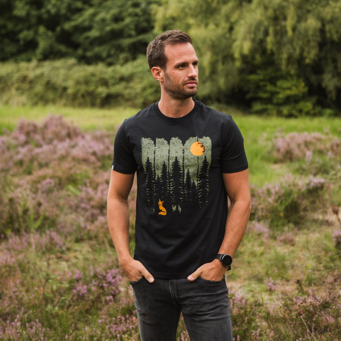 Holzbrüder® Originals - Fuchs Im Wald Bio Herren Shirt