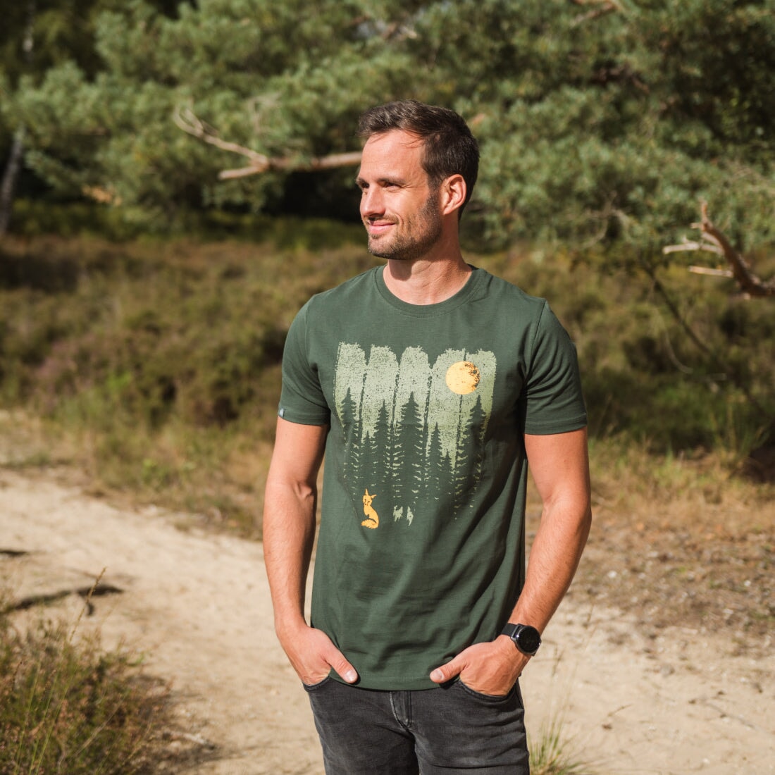 Holzbrüder® Originals - Fuchs Im Wald Bio Herren Shirt