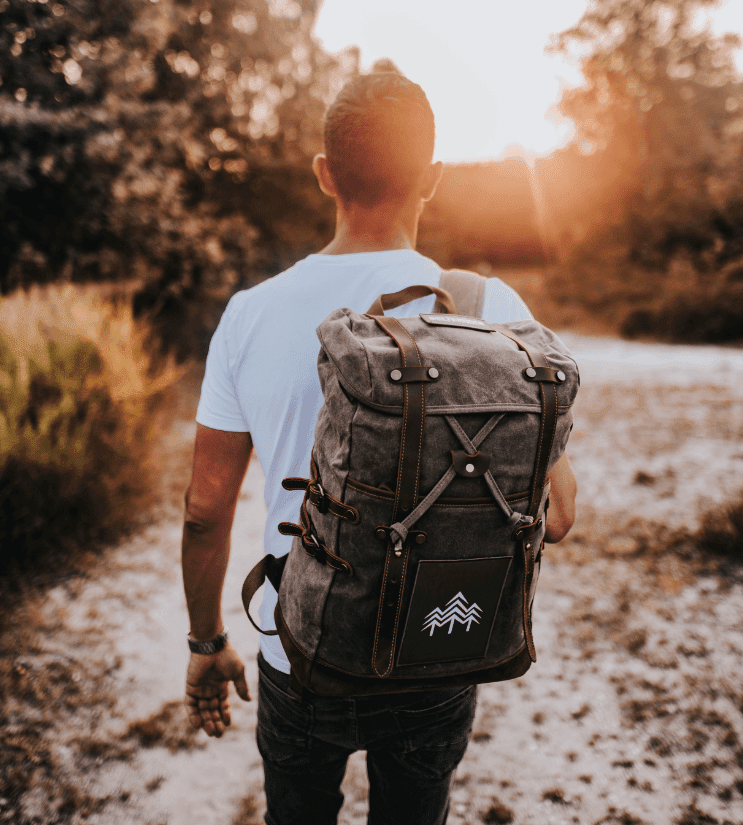 Rucksack mit Patch (🌲)