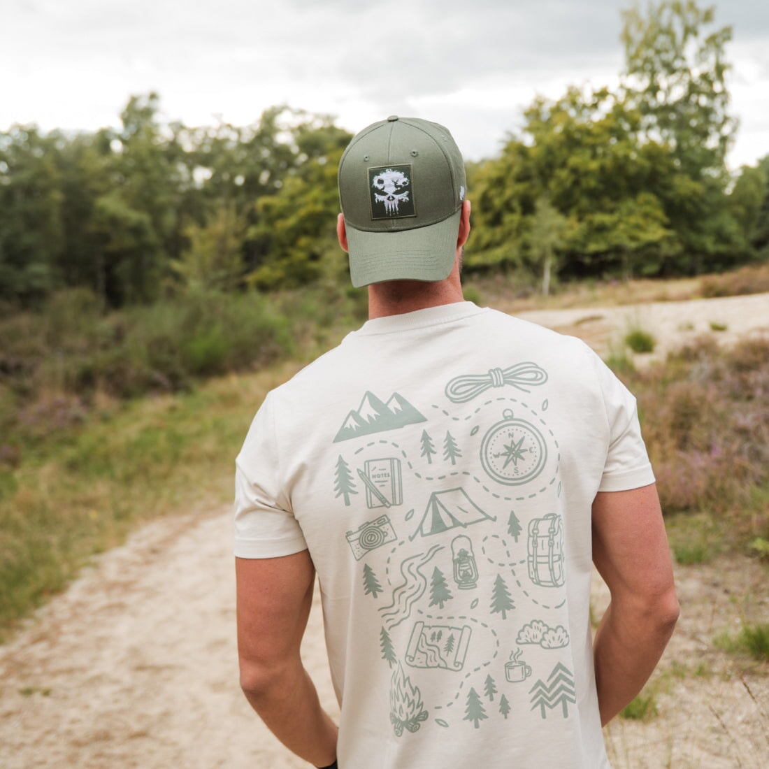 HB® Baseball Cap - Nature Skull green