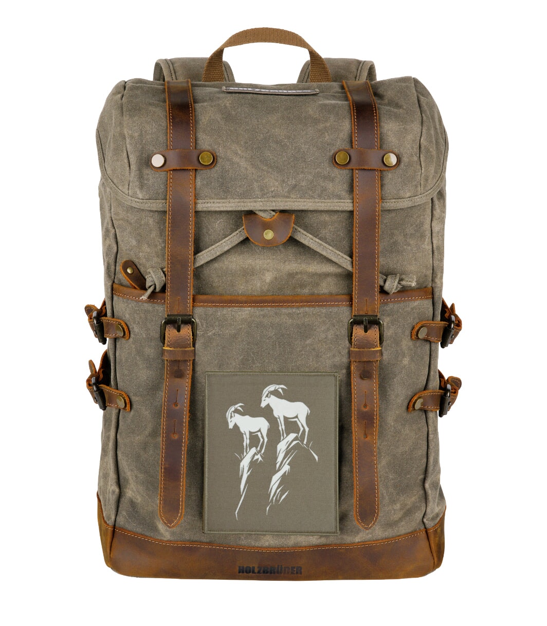 Big Patch Steinböcke Olivgrau