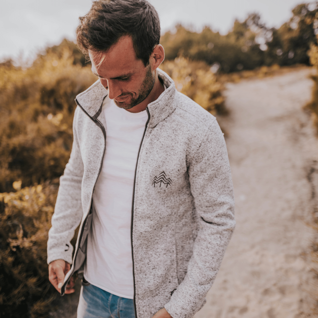 HOLZBRÜDER® Strickfleece Jacke / grey (🌲)