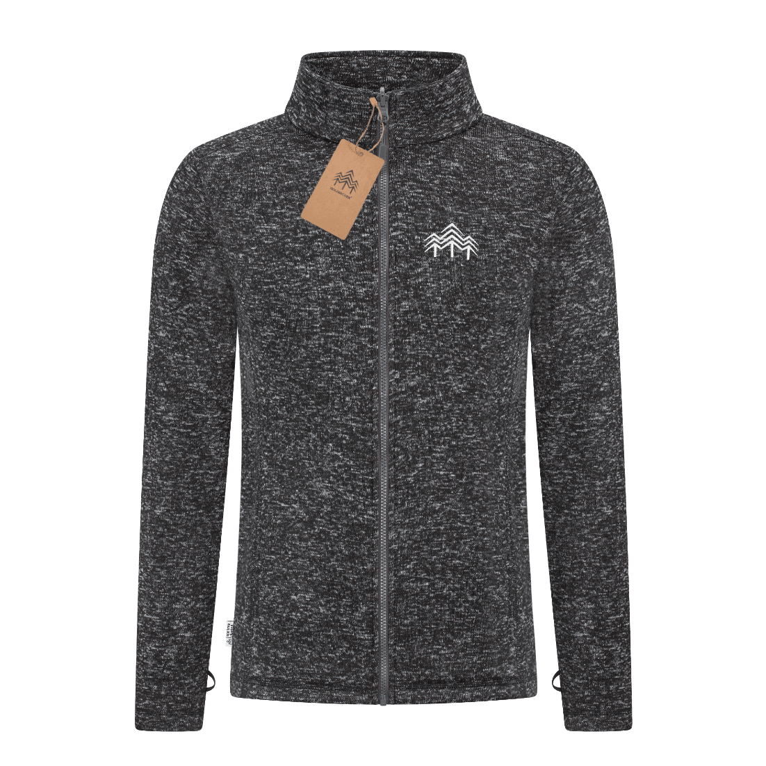HOLZBRÜDER® Strickfleece Jacke / black (🌲)