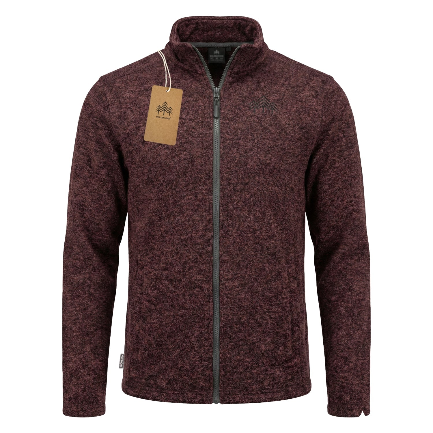 Holzbrüder® Strickfleece Jacke / Grape