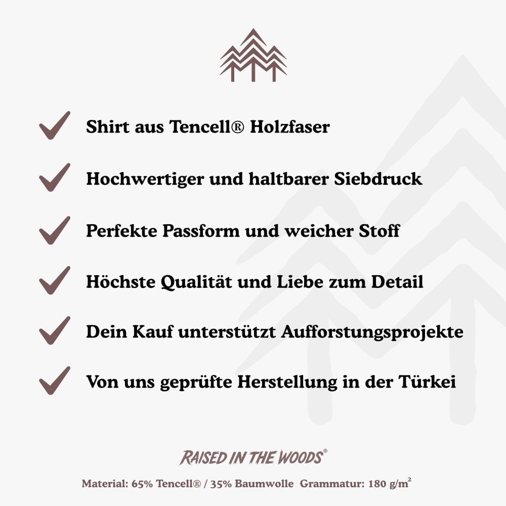 Holzbrüder® Tencel® Treeline - Herren Shirt Aus Holzfaser