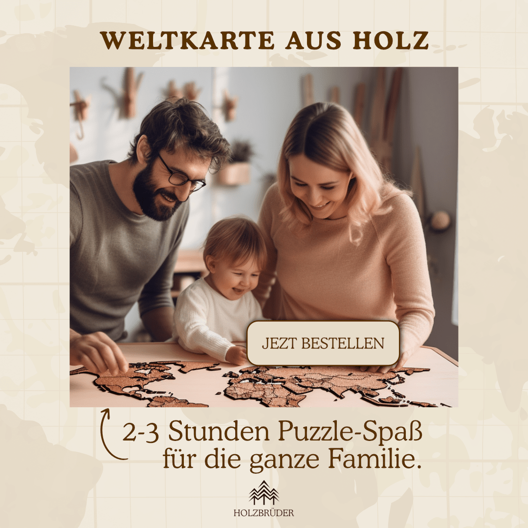 Weltkarte aus Holz 200 x 110 cm
