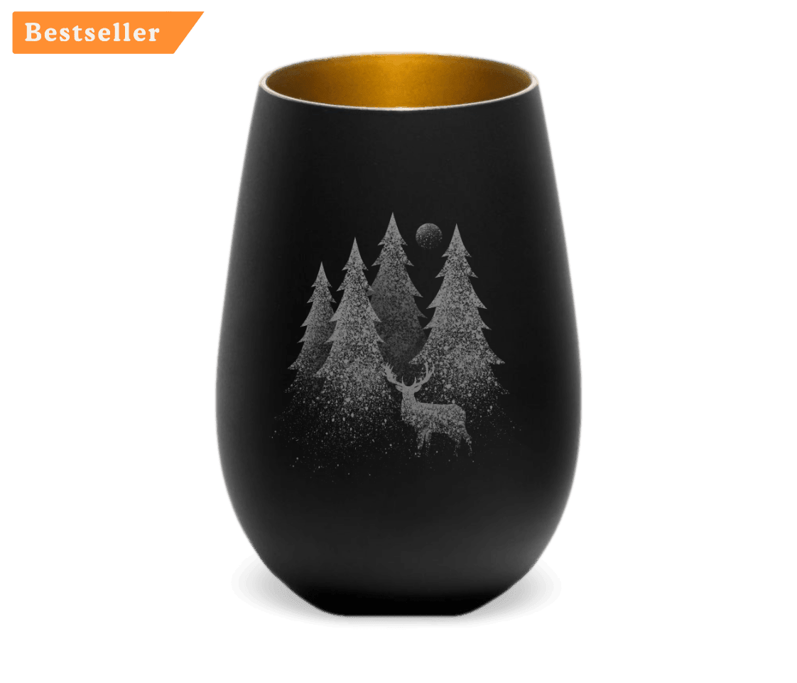 Windlicht Hirsch Im Wald gesprenkelt