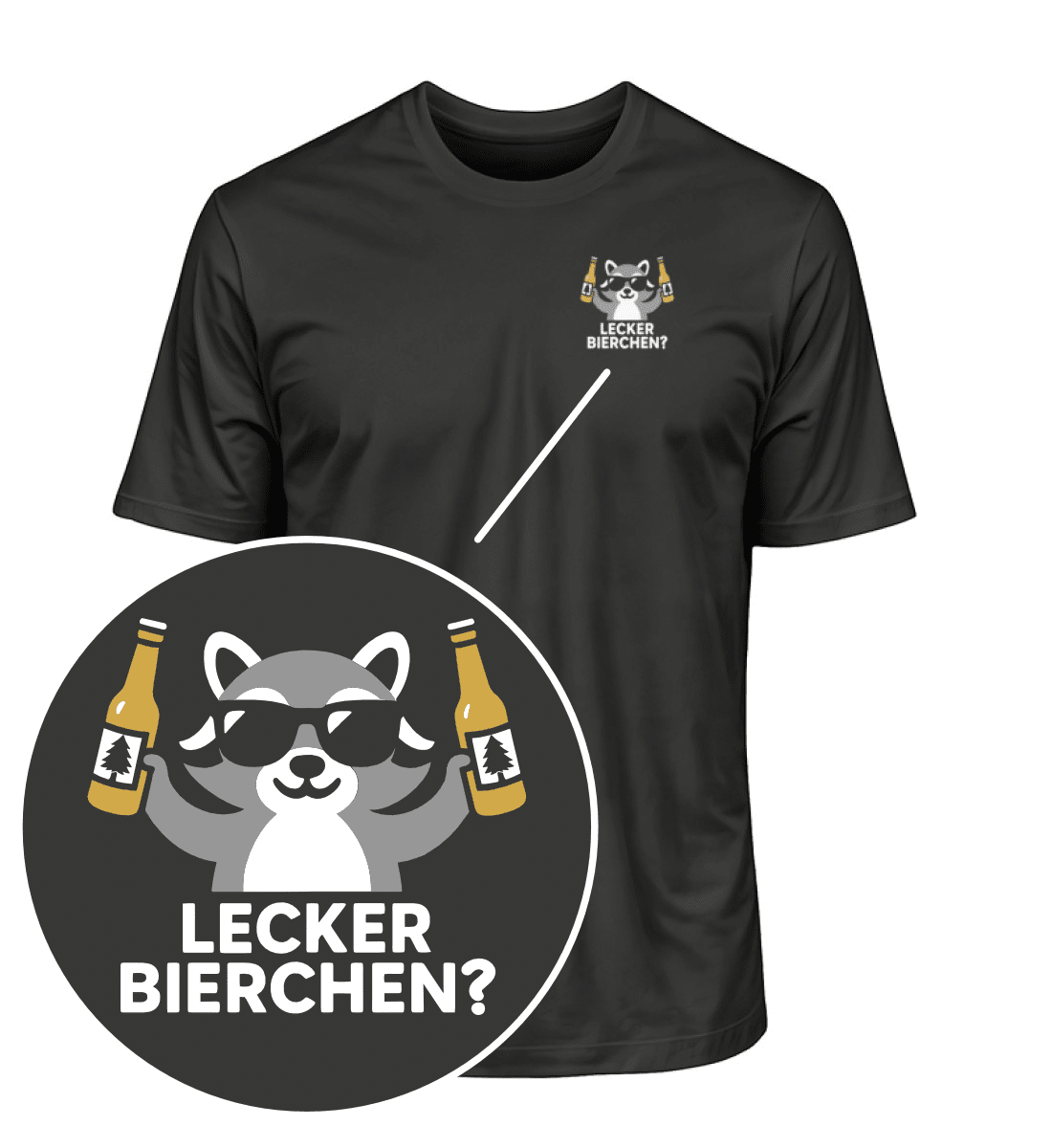 Lecker Bierchen - Waschbär - Bio Herren Shirt