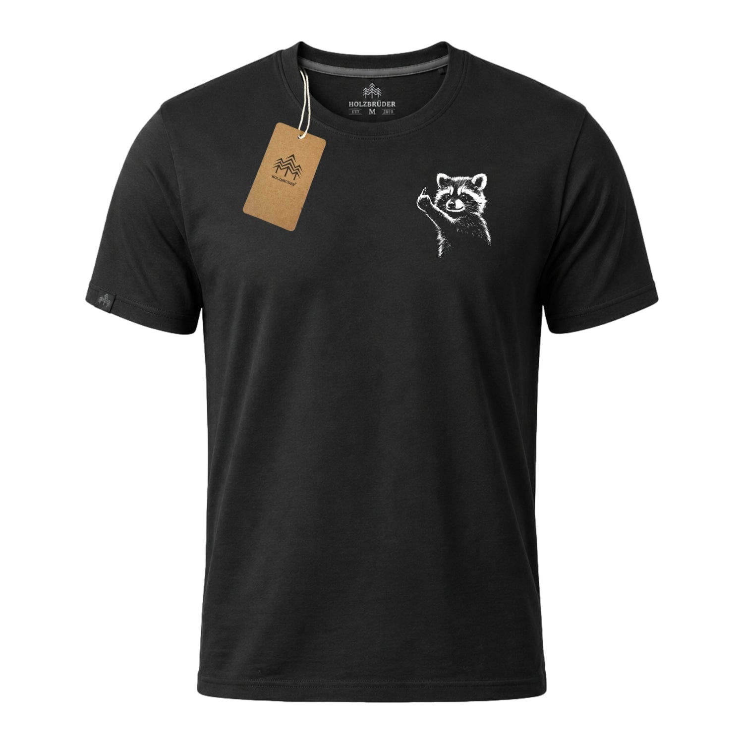Holzbrüder® Originals - Frecher Waschbär Bio Herren Shirt