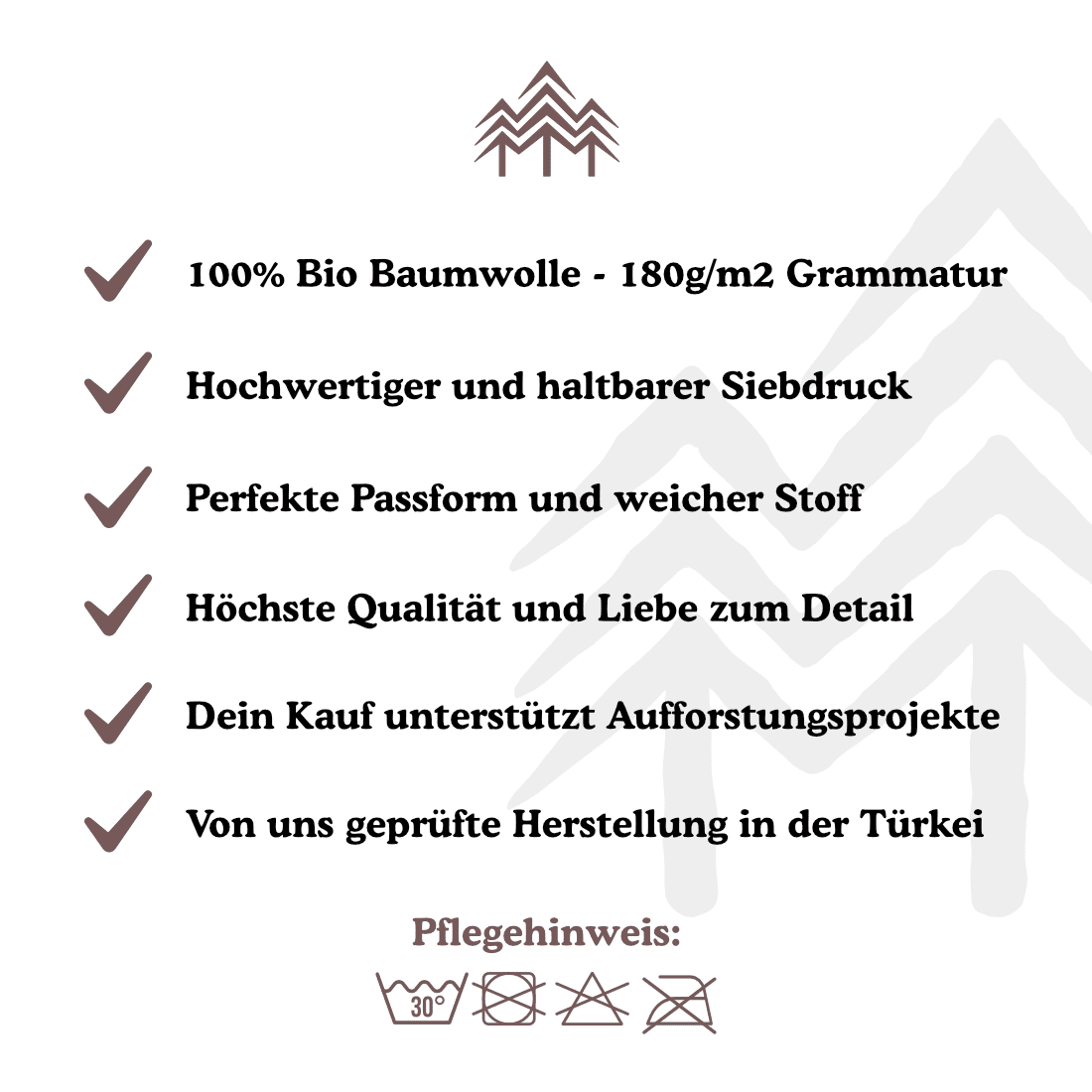 Holzbrüder® Originals - Hirsch Im Wald Geometrisch Bio Herren Shirt