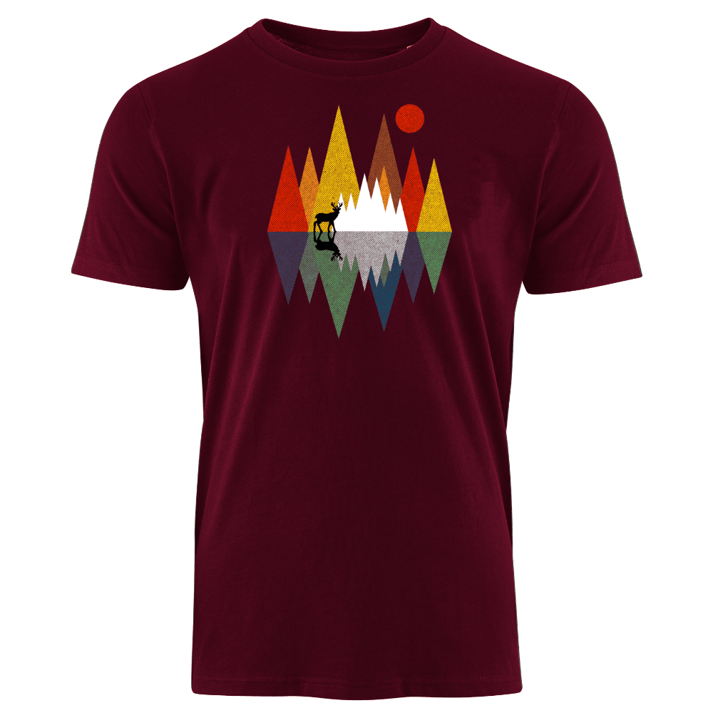 HIRSCH IM WALD GEOMETRISCH - Bio Herren Shirt