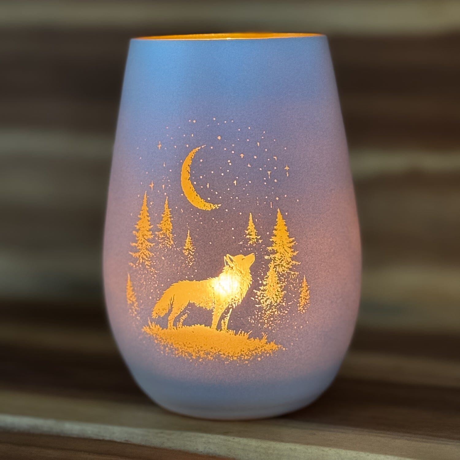 Windlicht Nachtwolf