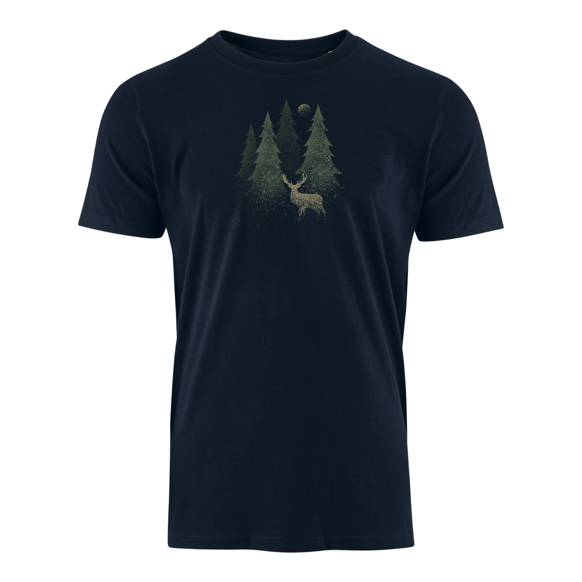 Hirsch im Wald gesprenkelt - Bio Herren Shirt