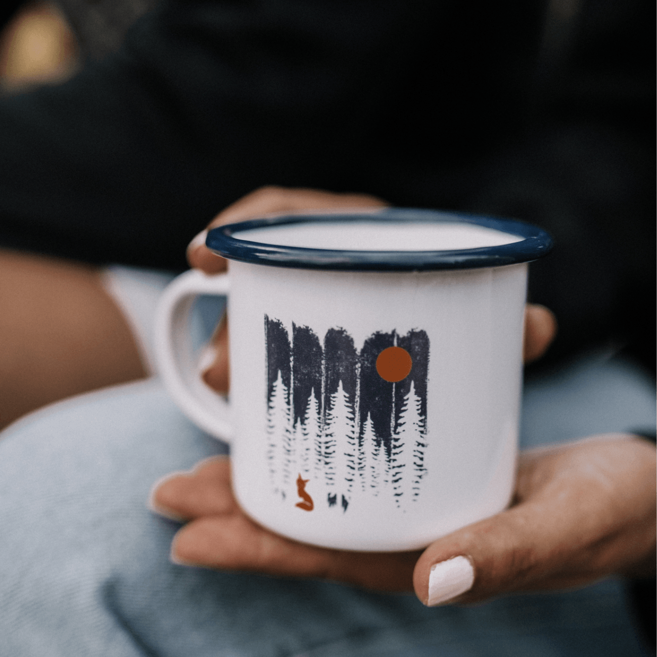 FUCHS IM WALD STIL 2 - Emaille Tasse