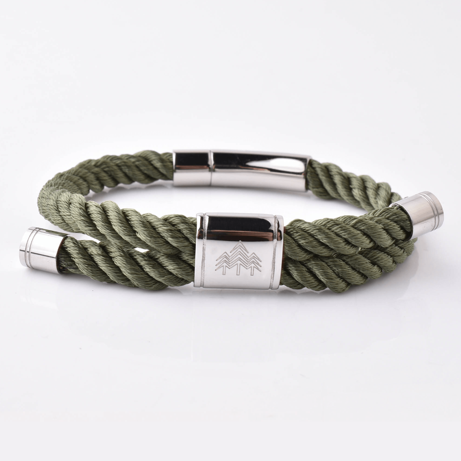 HOLZBRÜDER Armband Edelstahl Khaki (🌲 )