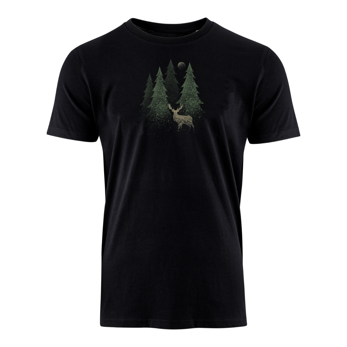 Hirsch im Wald gesprenkelt - Bio Herren Shirt