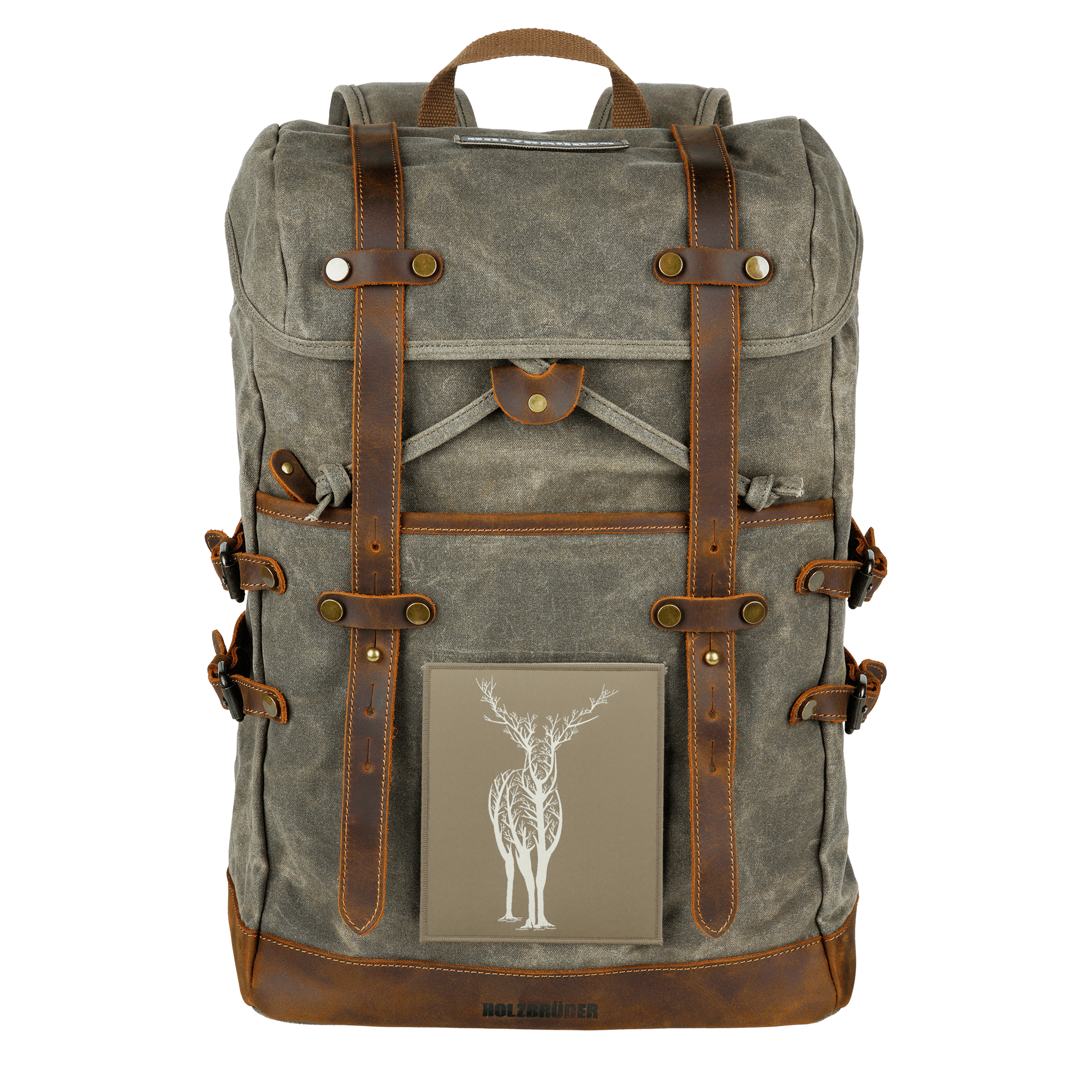 BIG PATCH Hirsch Äste (olivgrau)