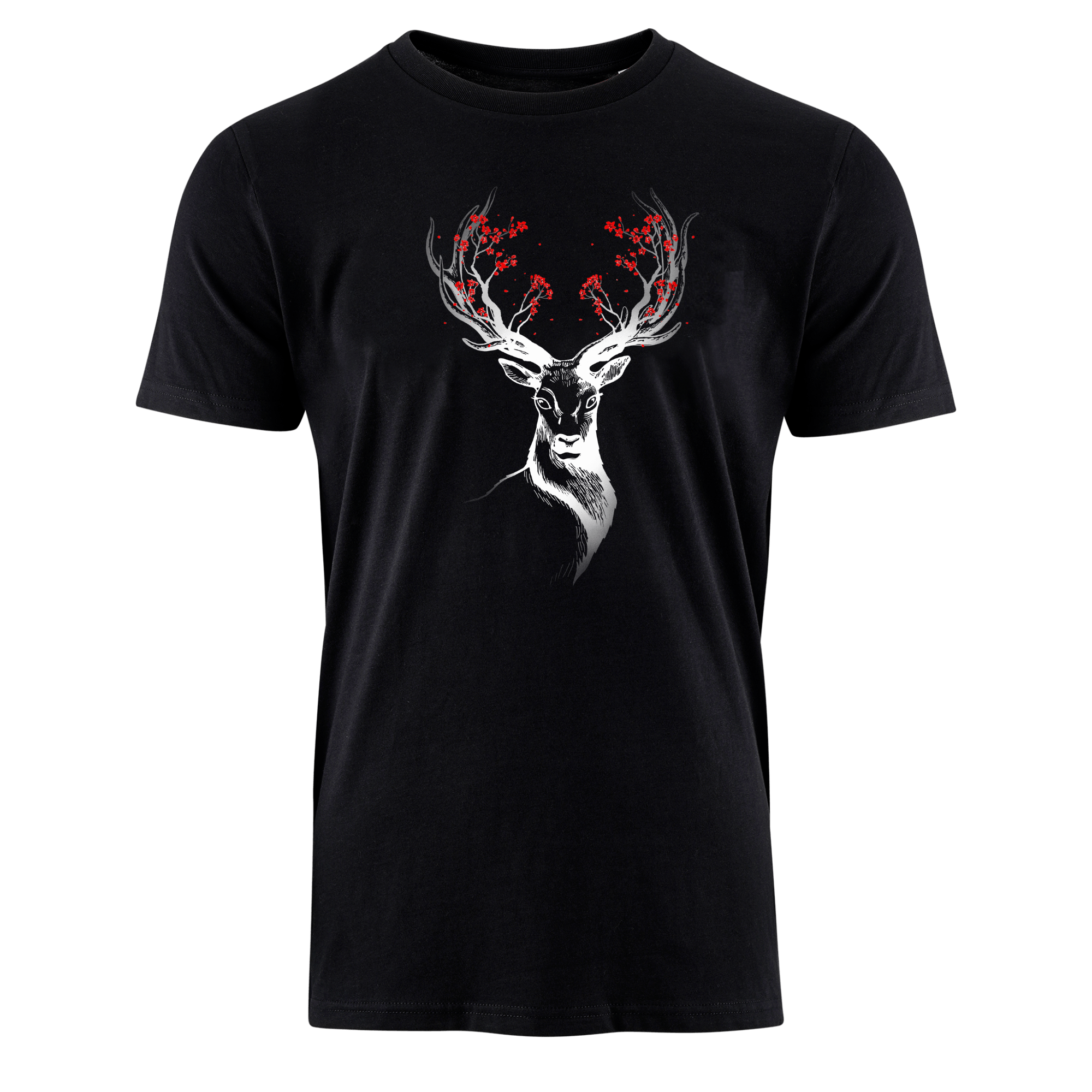 HIRSCH BLÜTEN - Bio Herren Shirt