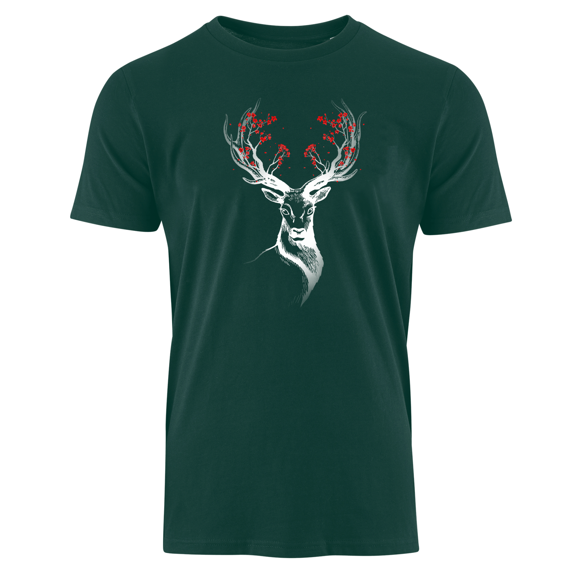 HIRSCH BLÜTEN - Bio Herren Shirt