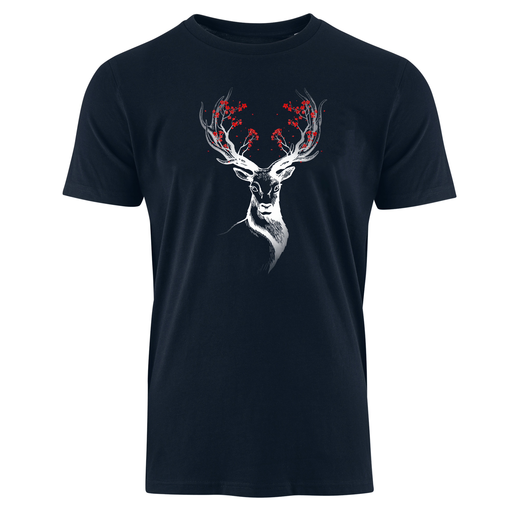 HIRSCH BLÜTEN - Bio Herren Shirt