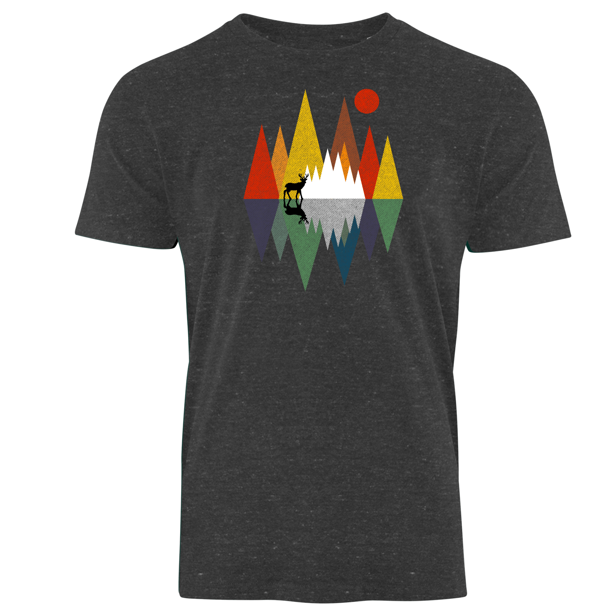 HIRSCH IM WALD GEOMETRISCH - Bio Herren Shirt