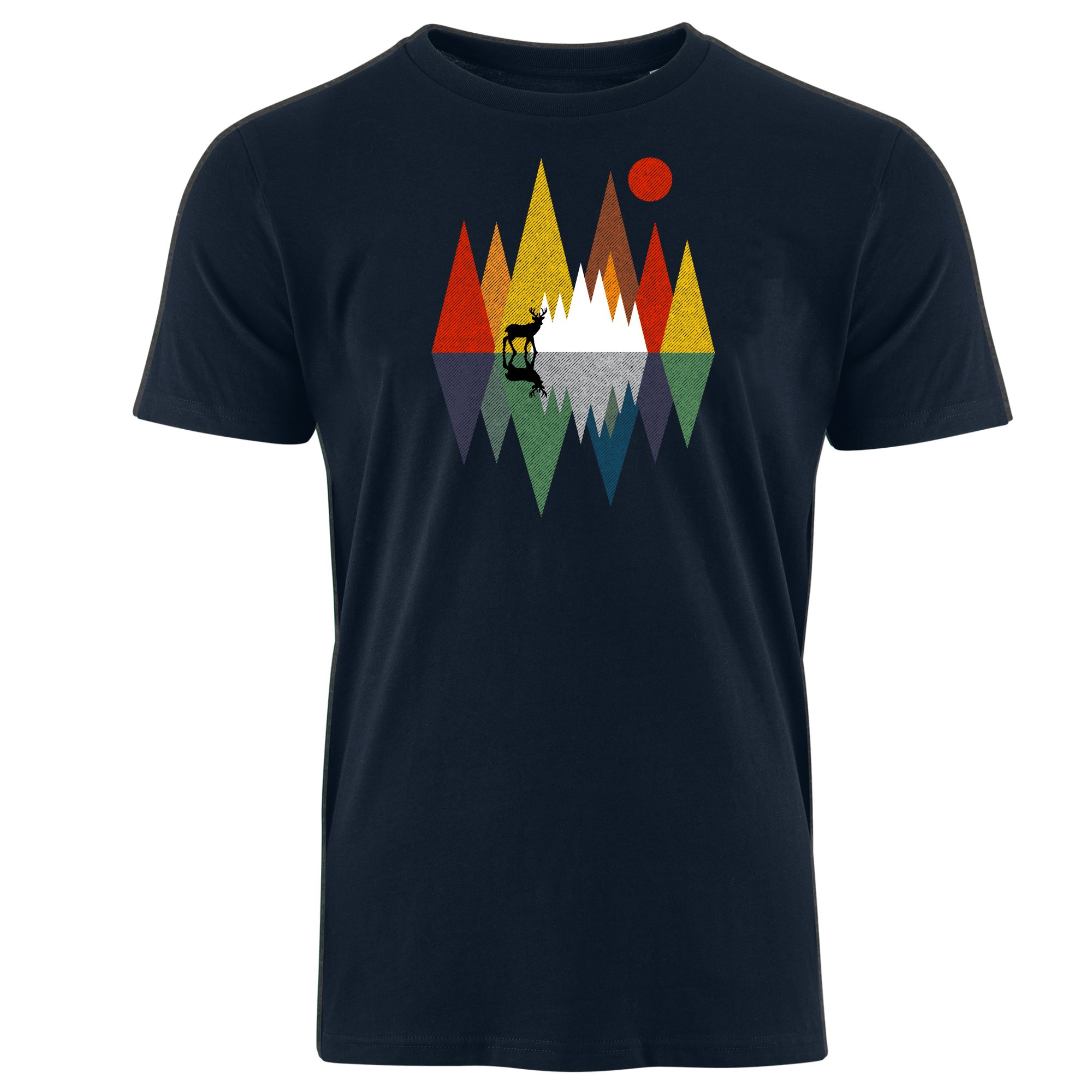 HIRSCH IM WALD GEOMETRISCH - Bio Herren Shirt