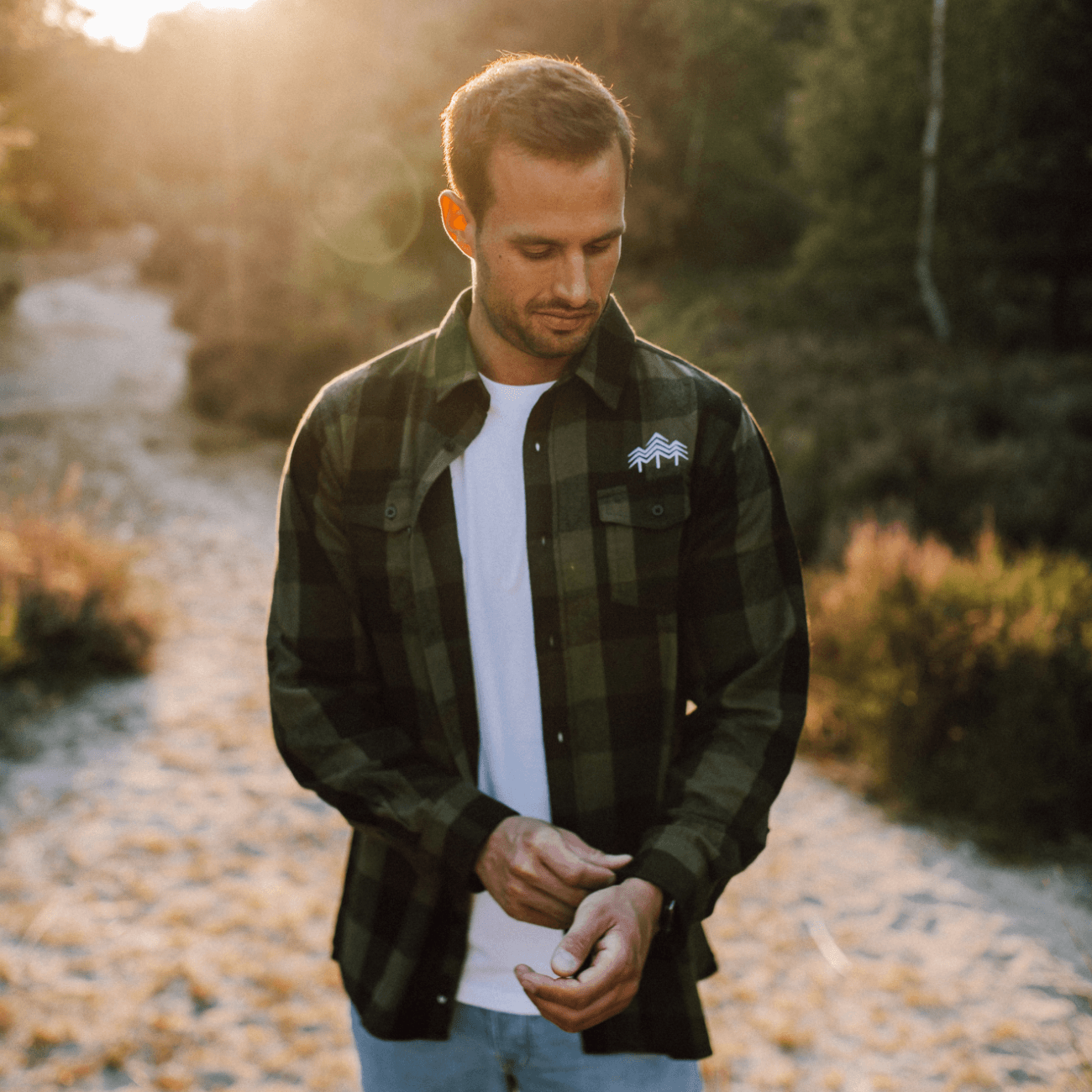 Holzbrüder® Unisex Flanellhemd - army/black