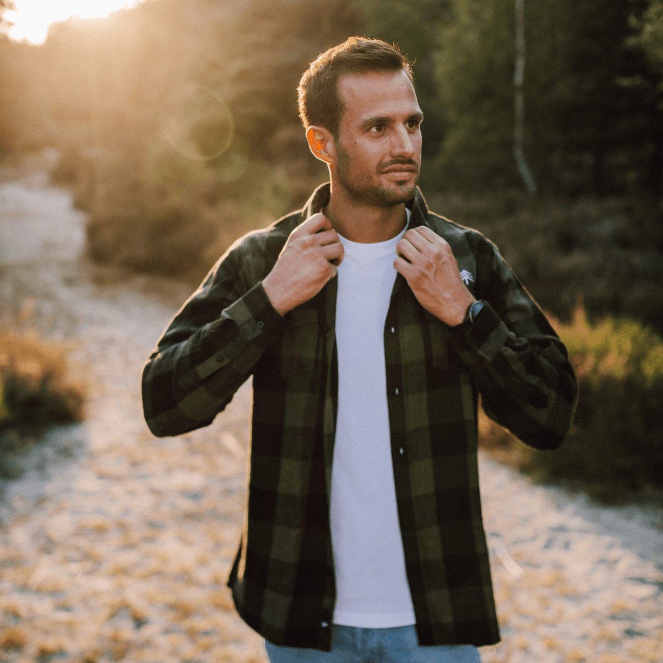 Holzbrüder® Unisex Flanellhemd - army/black