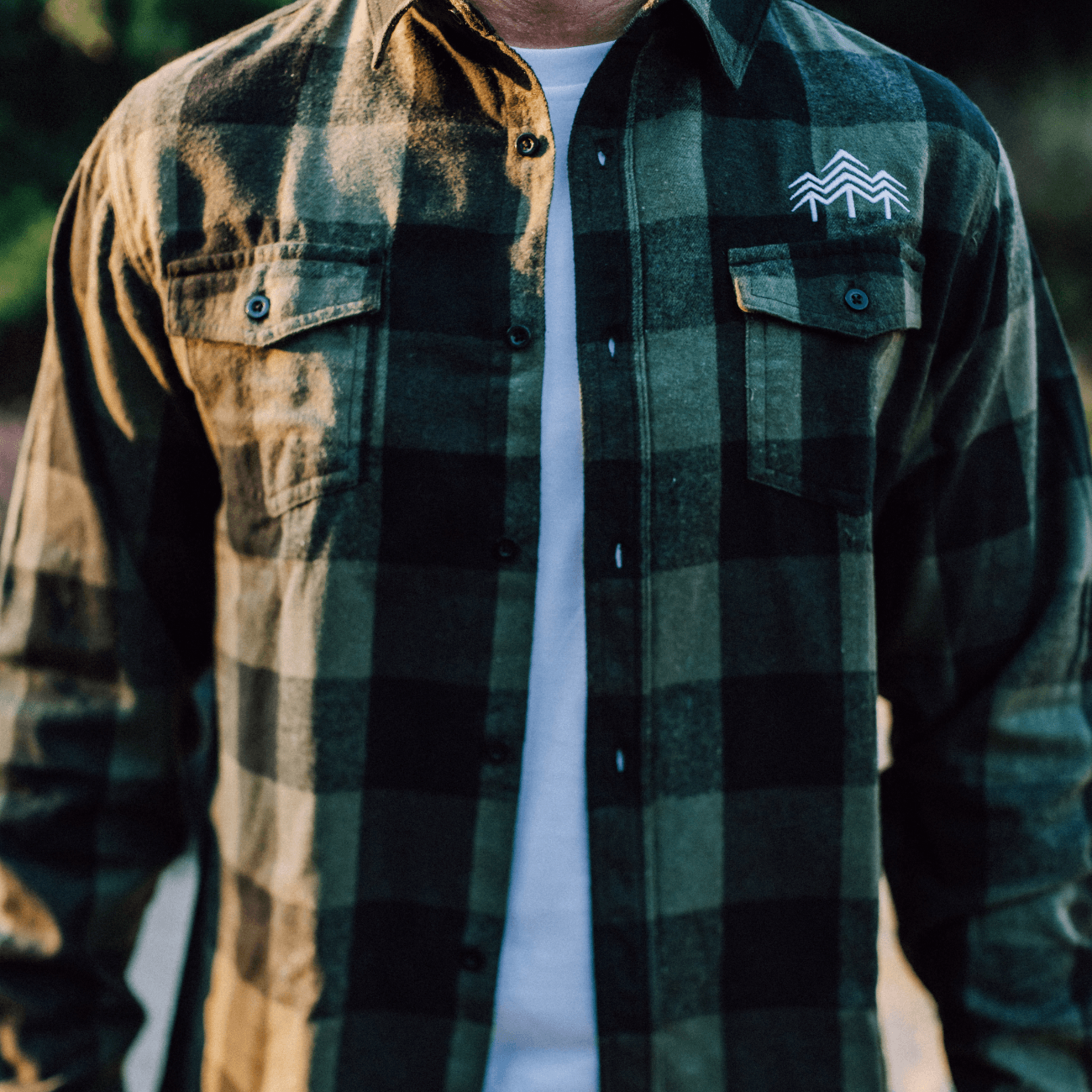 Holzbrüder® Unisex Flanellhemd - army/black