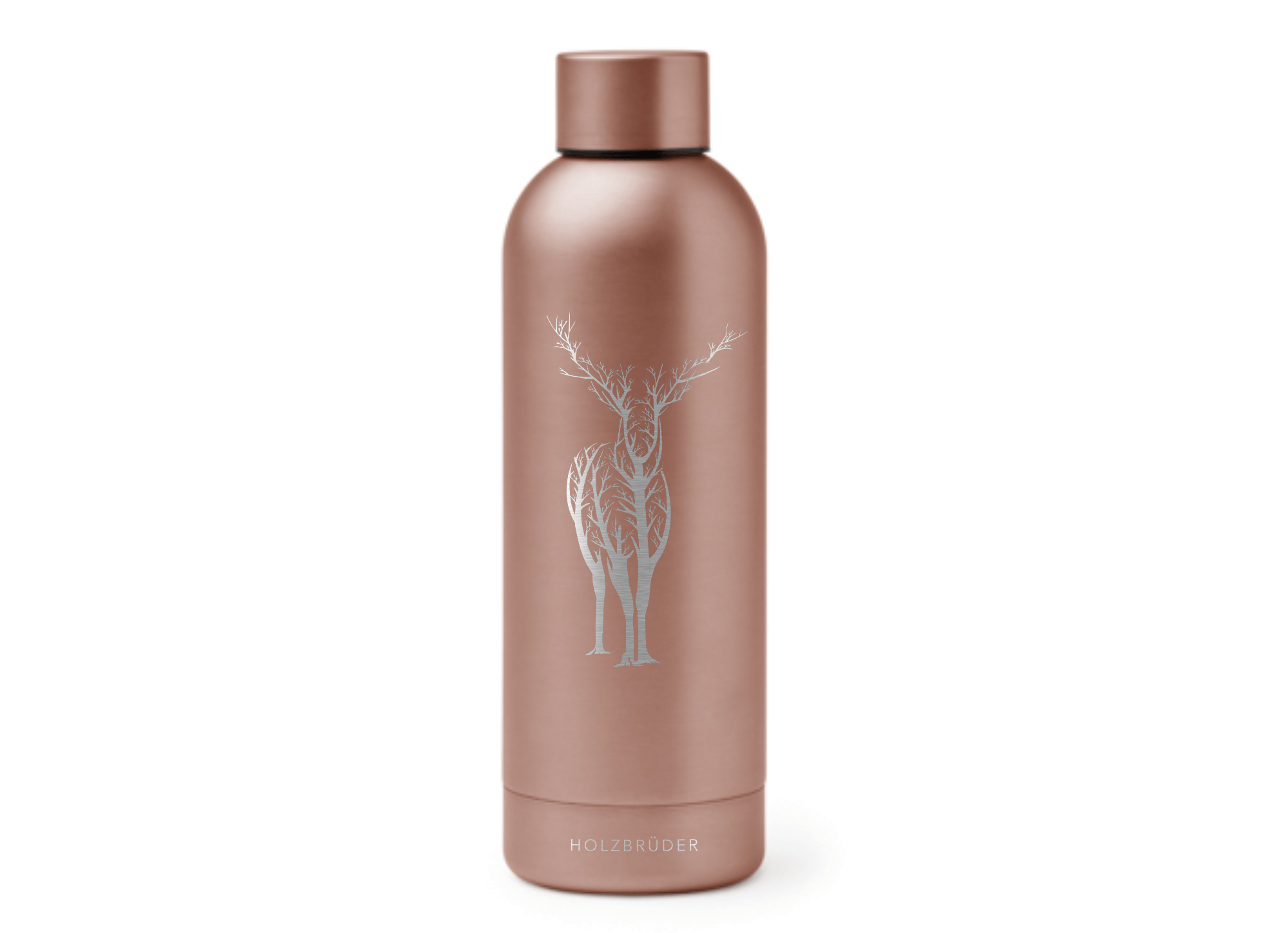 Hirsch Äste - Thermo-Trinkflasche (🌲)