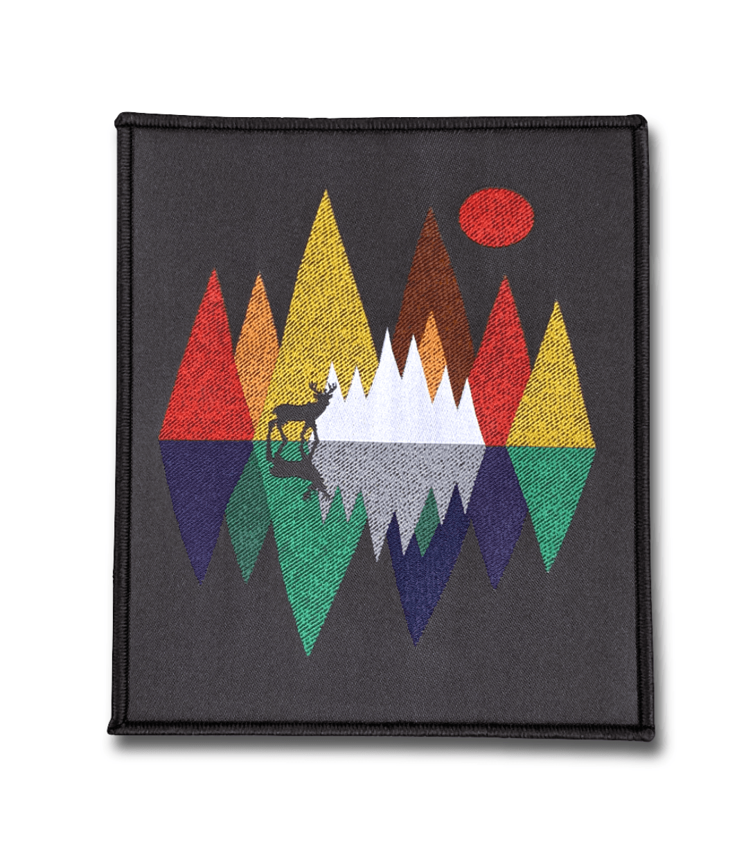 BIG PATCH Hirsch Geometrisch (schwarzblau)