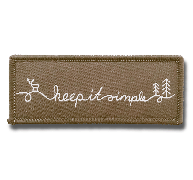 SMALL PATCH Keep It Simple (olivgrau)