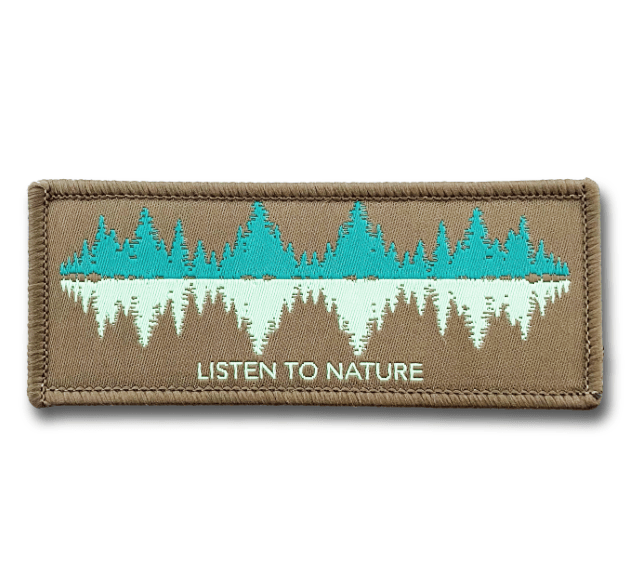 SMALL PATCH Listen To Nature (olivgrau)