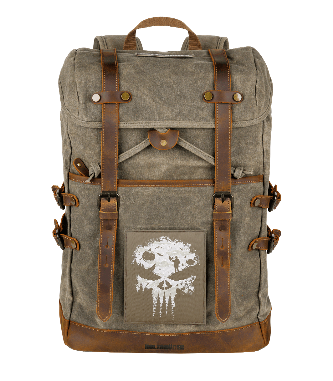 BIG PATCH Nature Skull (olivgrau)