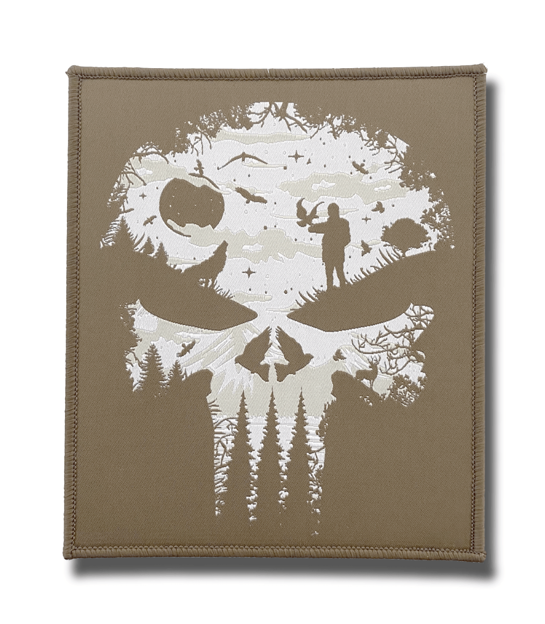BIG PATCH Nature Skull (olivgrau)