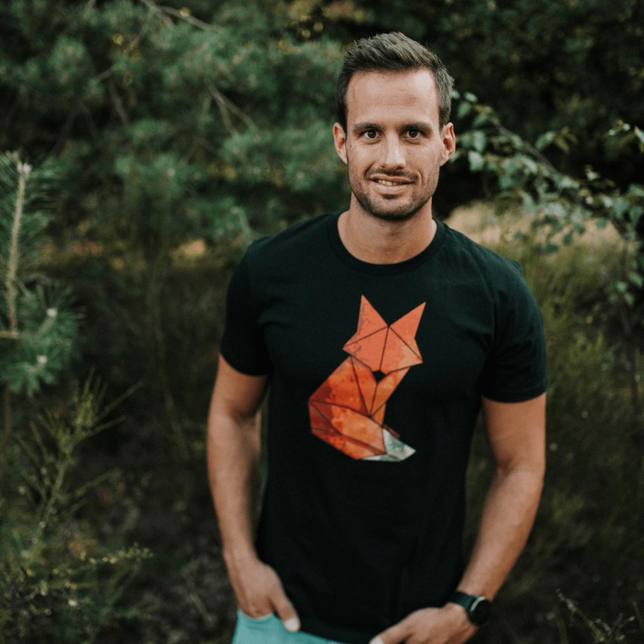 Origami Fuchs - Bio Herren Shirt