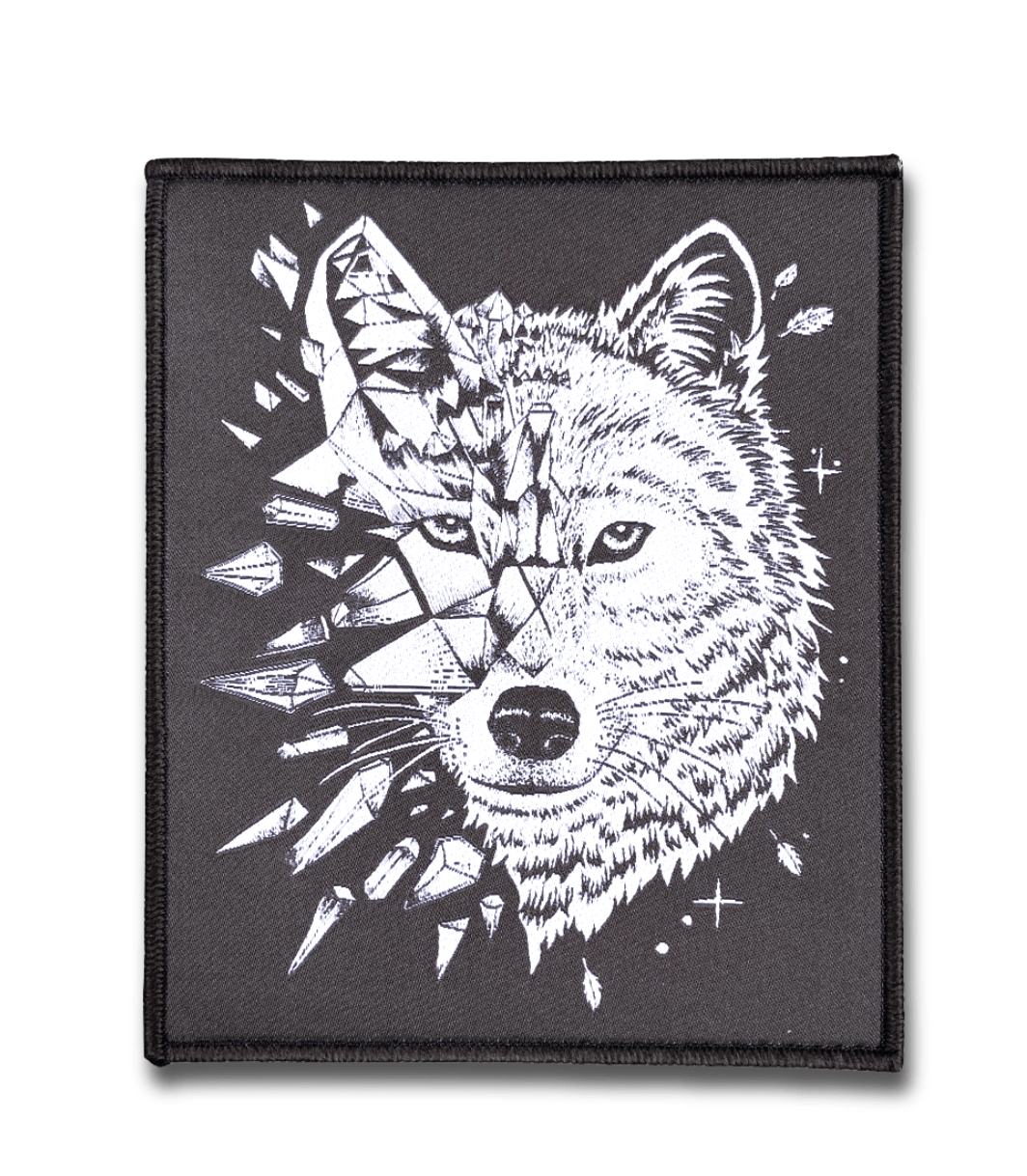 BIG PATCH Wolf Geometrisch (schwarzblau)