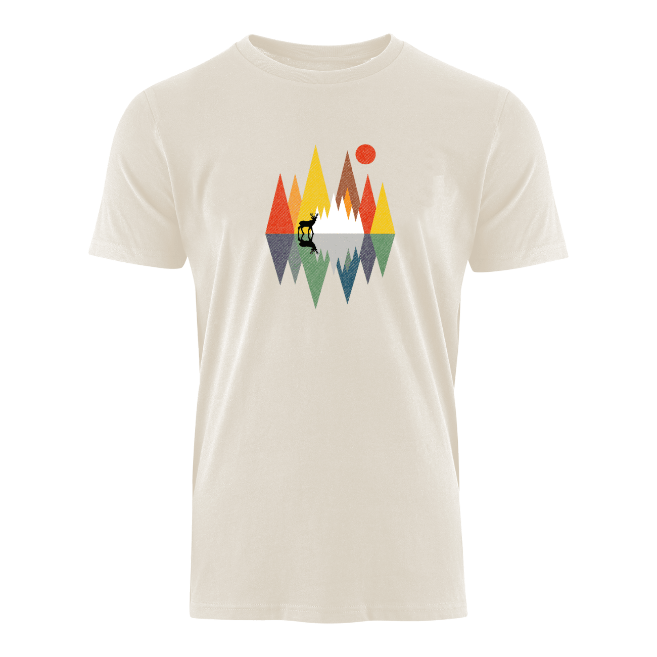 HIRSCH IM WALD GEOMETRISCH - Bio Herren Shirt