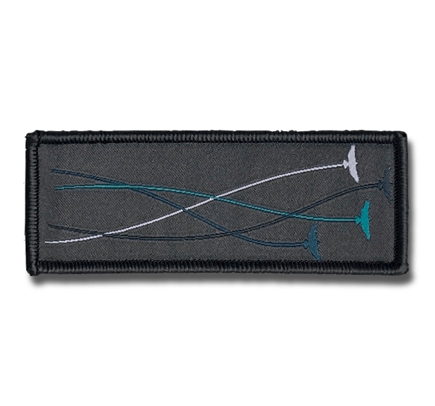 SMALL PATCH Vogelspur (schwarzblau)