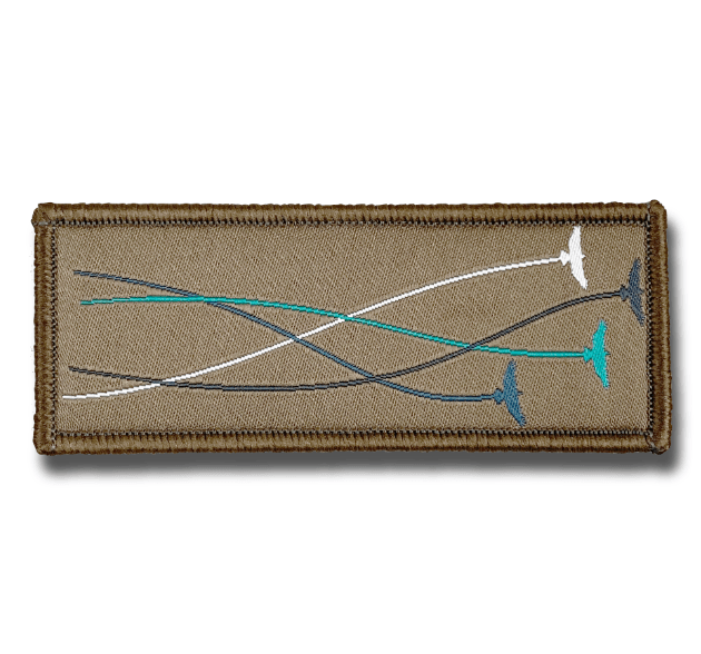 SMALL PATCH Vogel Spur (olivgrau)