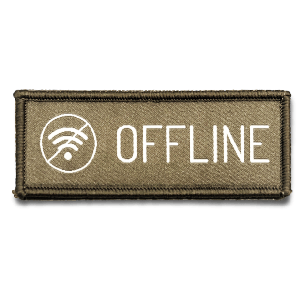 SMALL PATCH Offline (olivgrau)