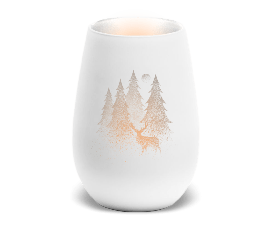 Windlicht Hirsch Im Wald gesprenkelt